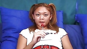 Asian Teen With Small Tits Uses Vibrator On Shaved Pussy
