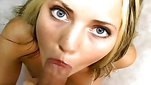 Sweet teen with beautiful blue eyes hardcore fucked in POV
