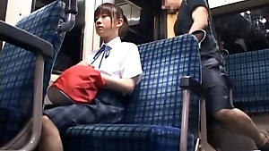 Japanese Teen Gives Blowjob And Gets Facial In Bus Trip